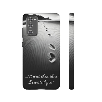 Beach Footprints in the Sand Inspirational Phone Case