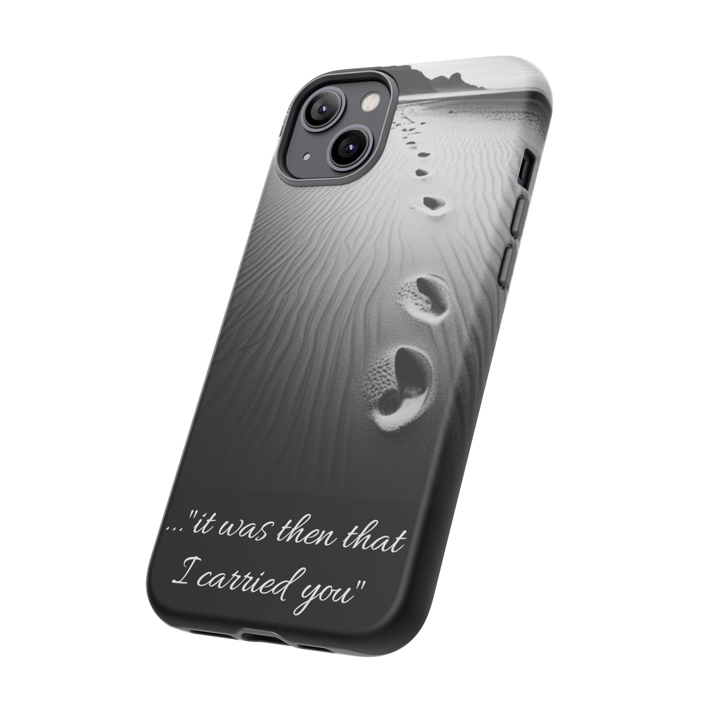 Beach Footprints in the Sand Inspirational Phone Case