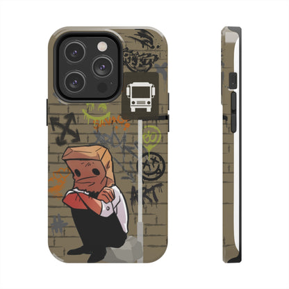 Paper Bag Man Graffiti Punk Aesthetic Retro Style iPhone Case