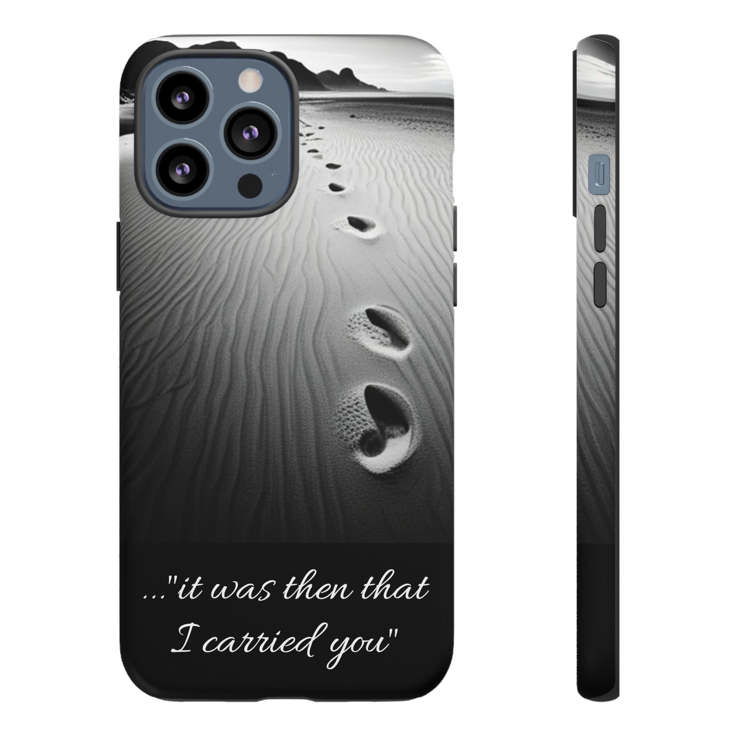 Beach Footprints in the Sand Inspirational Phone Case