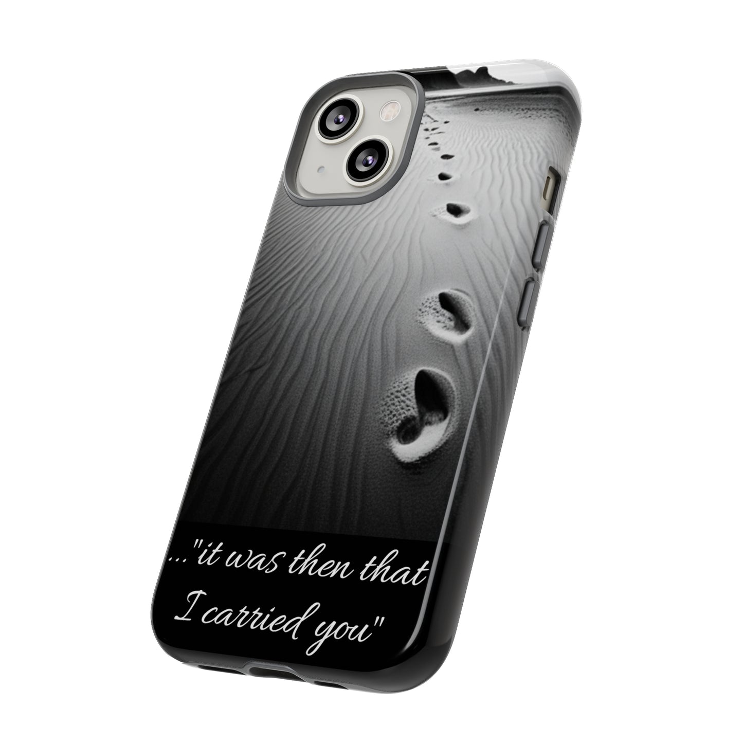 Beach Footprints in the Sand Inspirational Phone Case