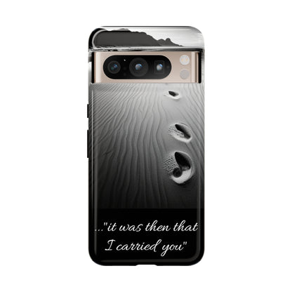 Beach Footprints in the Sand Inspirational Phone Case