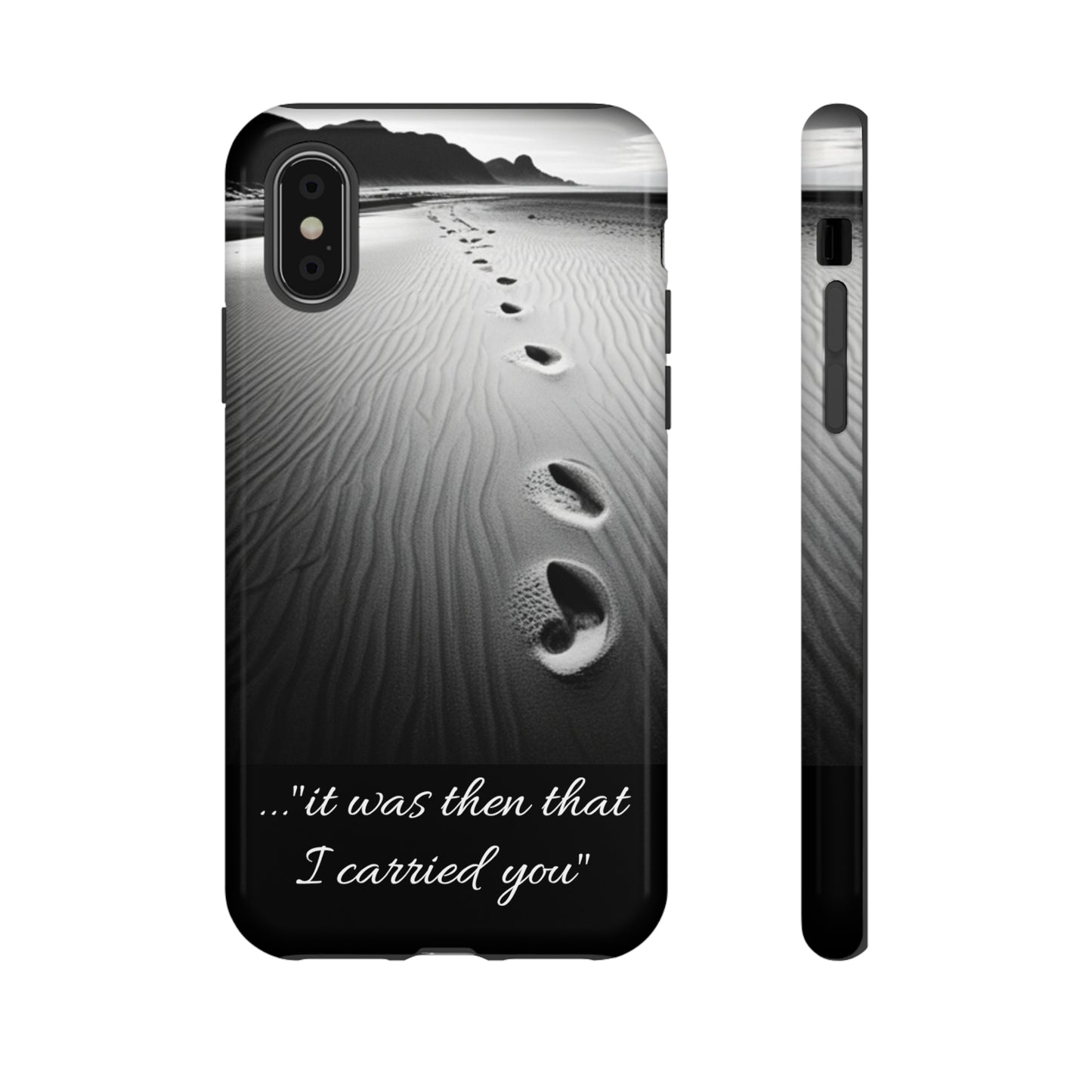 Beach Footprints in the Sand Inspirational Phone Case