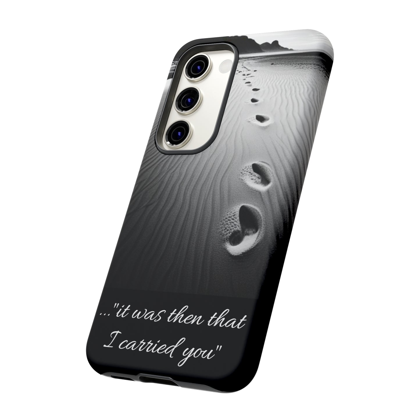 Beach Footprints in the Sand Inspirational Phone Case