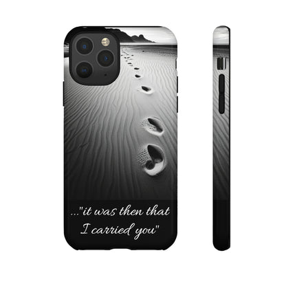 Beach Footprints in the Sand Inspirational Phone Case