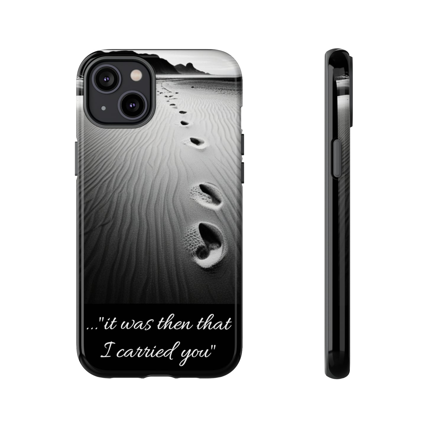 Beach Footprints in the Sand Inspirational Phone Case