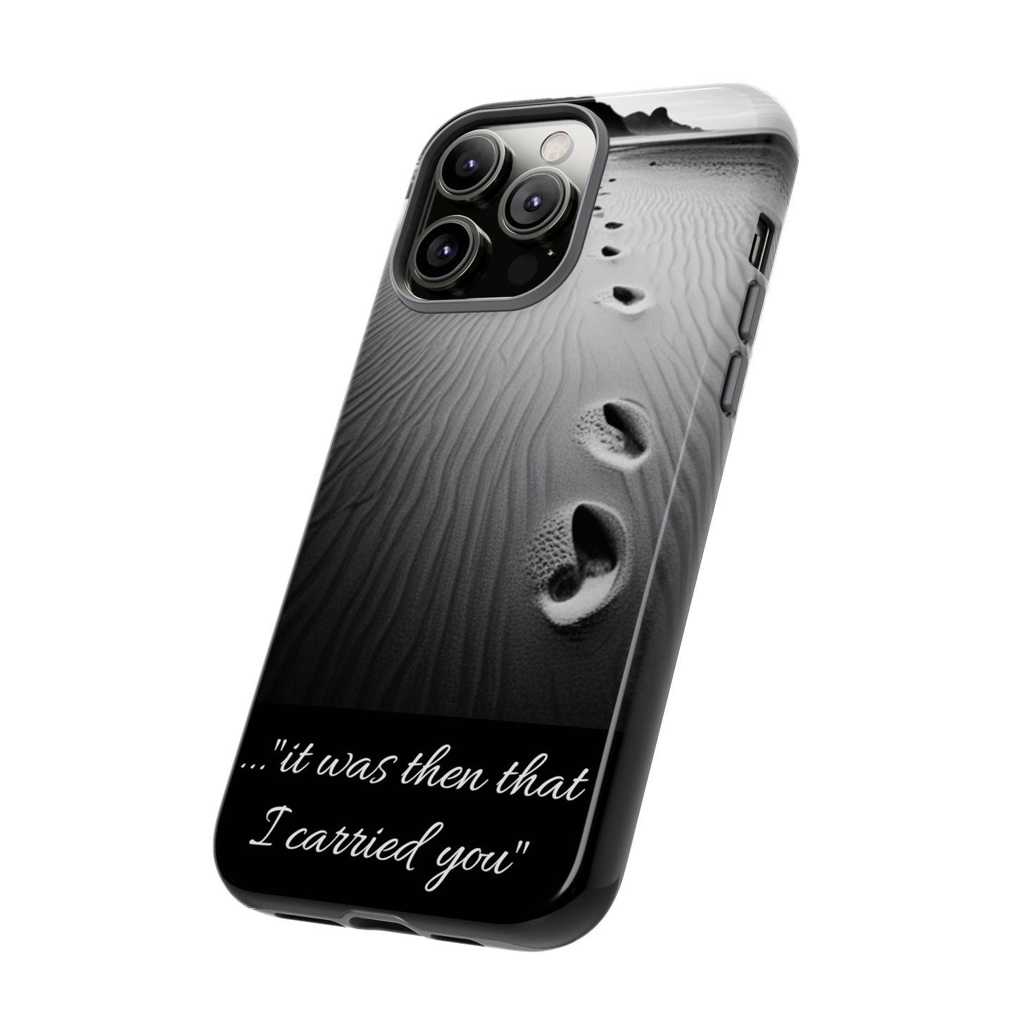 Beach Footprints in the Sand Inspirational Phone Case