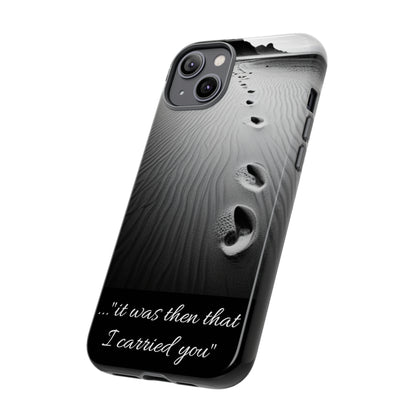 Beach Footprints in the Sand Inspirational Phone Case