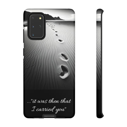 Beach Footprints in the Sand Inspirational Phone Case