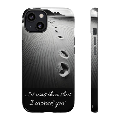 Beach Footprints in the Sand Inspirational Phone Case