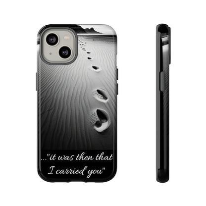 Beach Footprints in the Sand Inspirational Phone Case