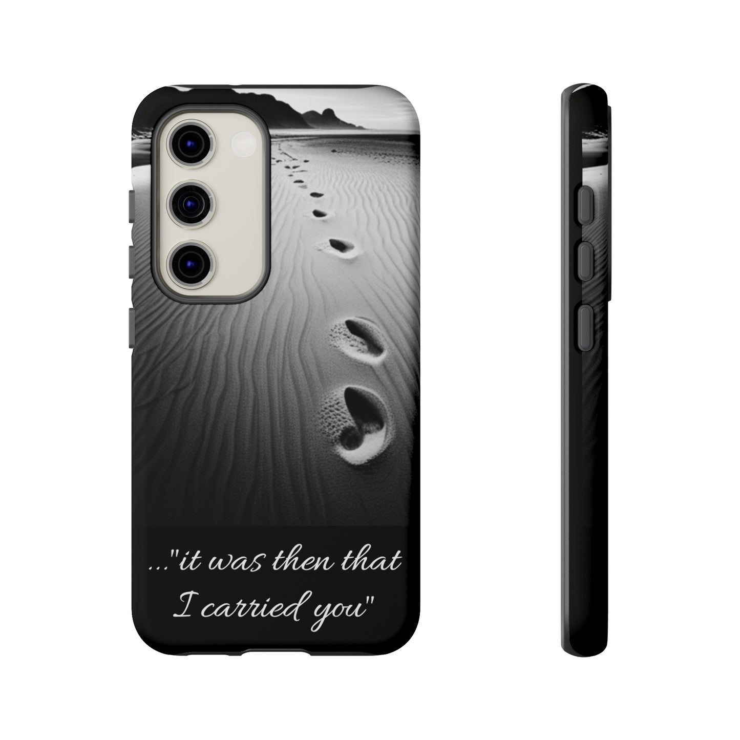 Beach Footprints in the Sand Inspirational Phone Case