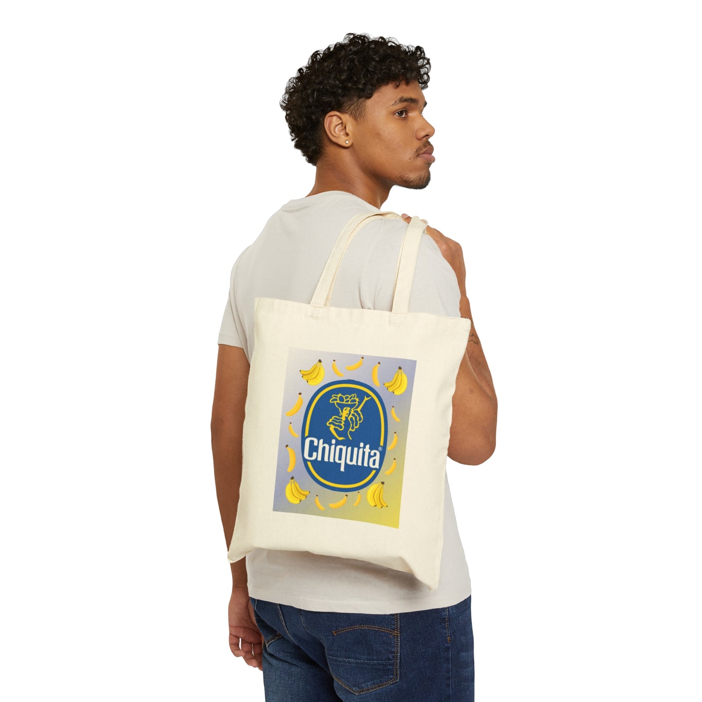 Chiquita Banana Reusable Canvas Tote Bag Grocery Food Bag Vintage Style Logo