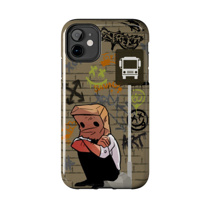 Paper Bag Man Graffiti Punk Aesthetic Retro Style iPhone Case