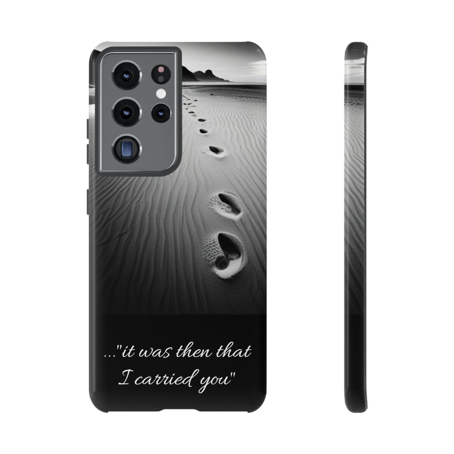 Beach Footprints in the Sand Inspirational Phone Case