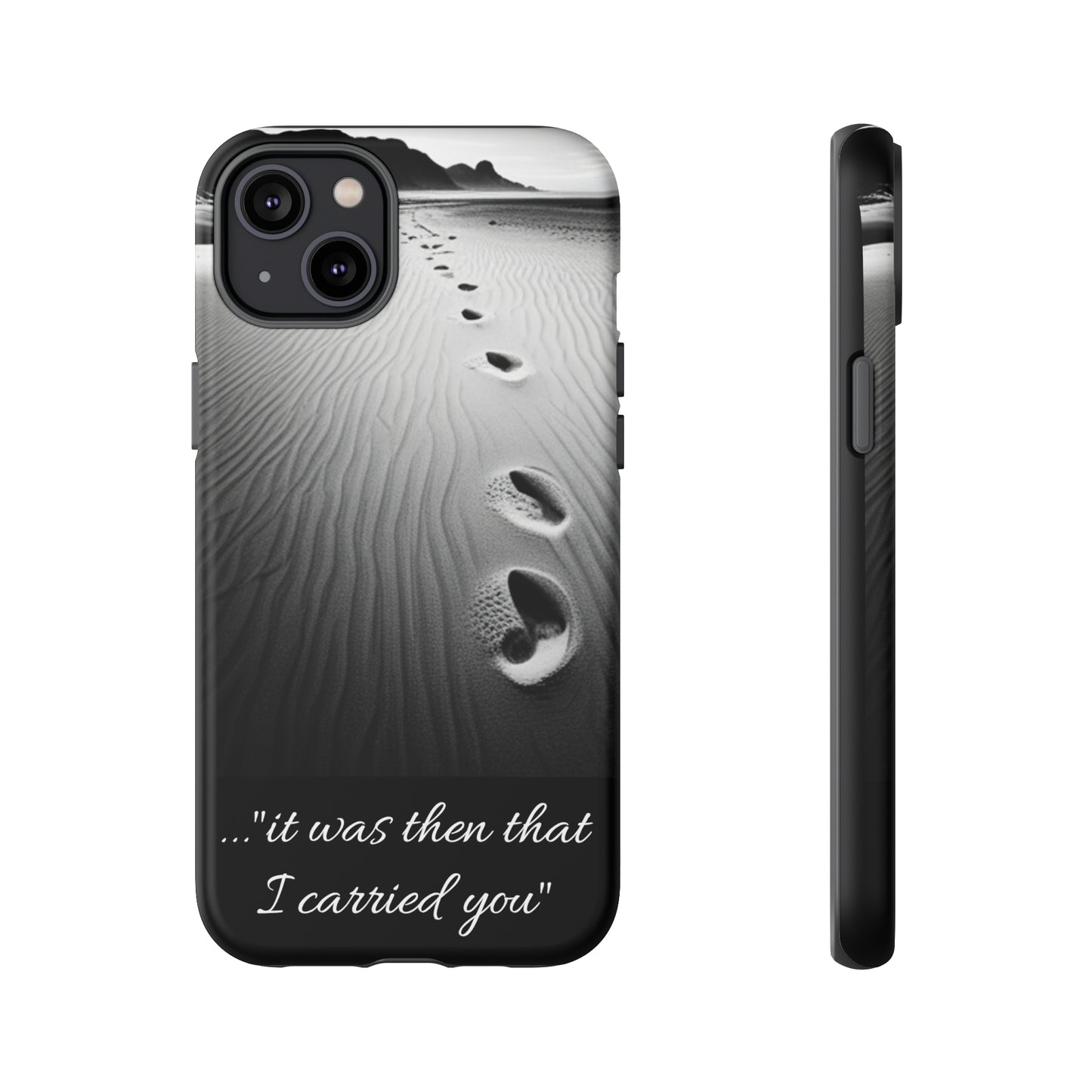 Beach Footprints in the Sand Inspirational Phone Case