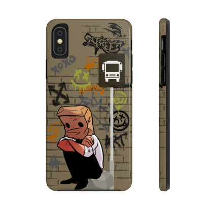 Paper Bag Man Graffiti Punk Aesthetic Retro Style iPhone Case