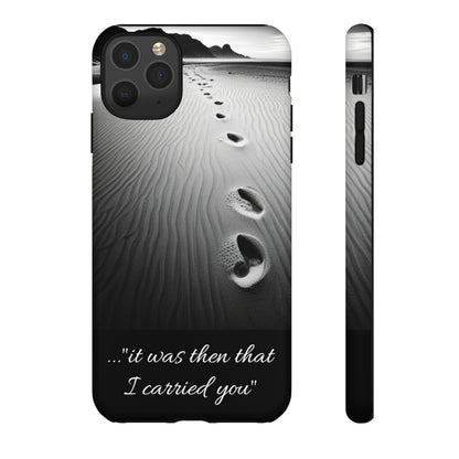 Beach Footprints in the Sand Inspirational Phone Case