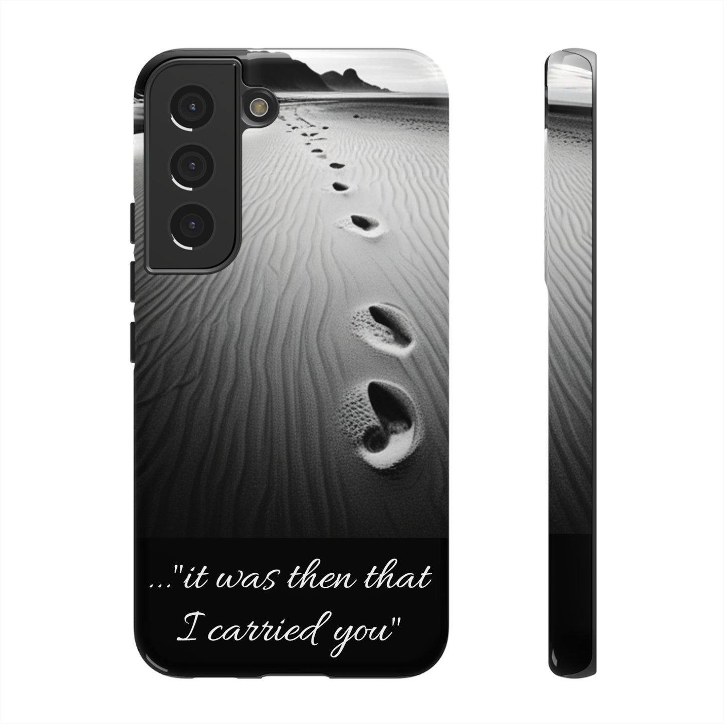 Beach Footprints in the Sand Inspirational Phone Case