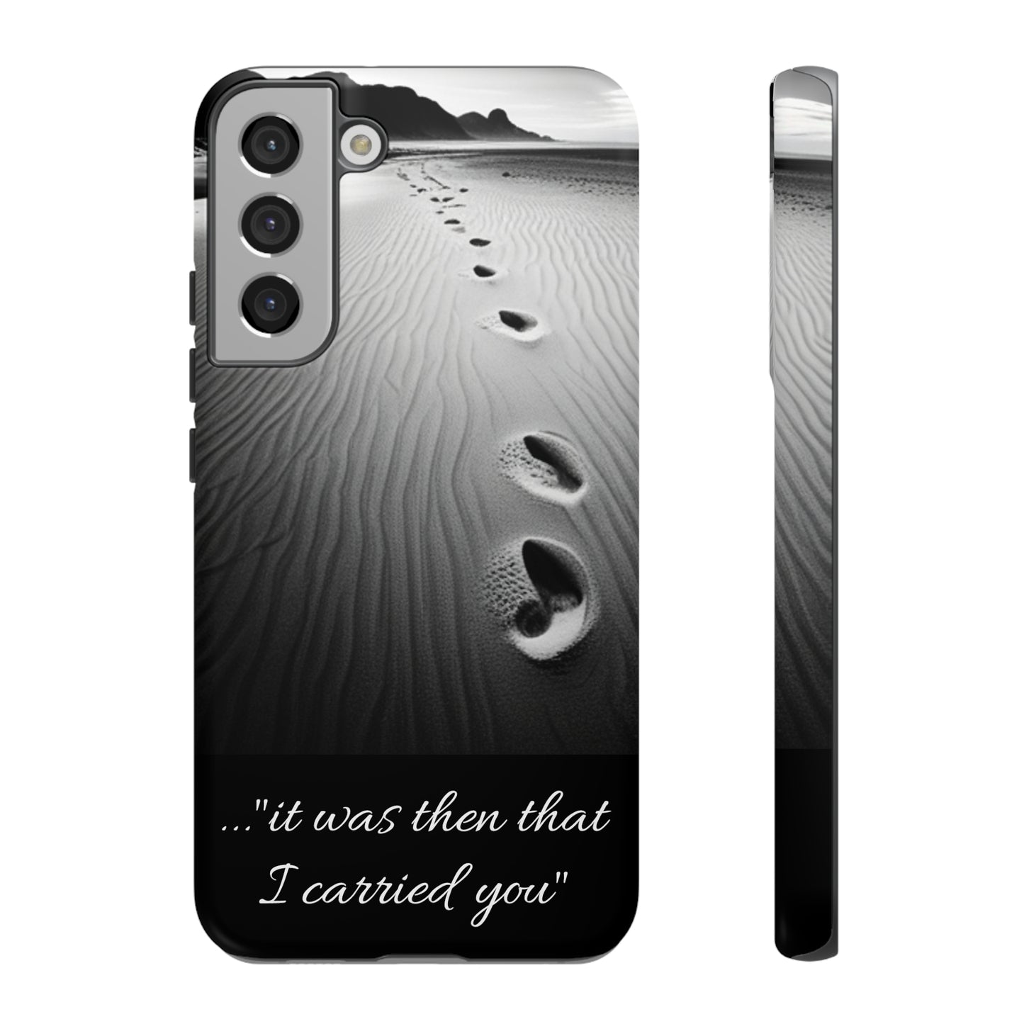 Beach Footprints in the Sand Inspirational Phone Case