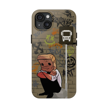 Paper Bag Man Graffiti Punk Aesthetic Retro Style iPhone Case