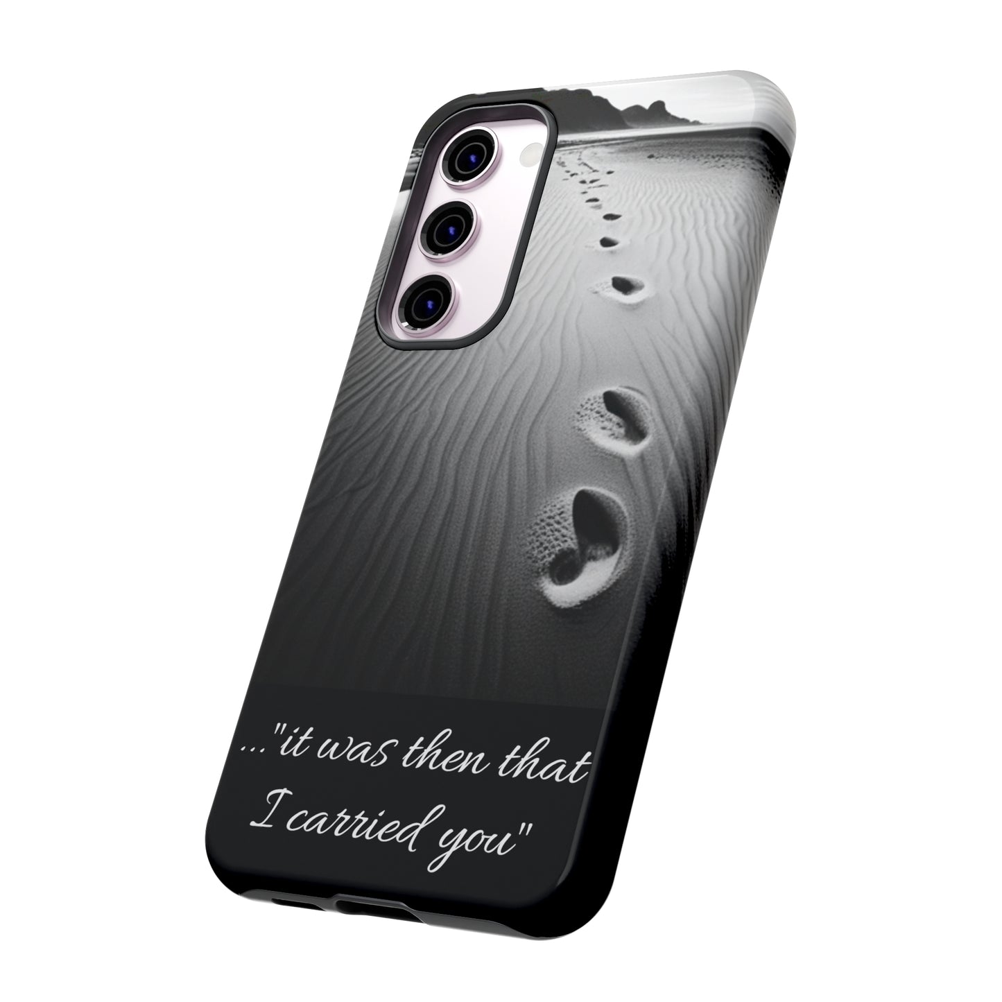 Beach Footprints in the Sand Inspirational Phone Case