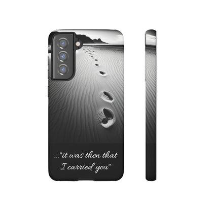 Beach Footprints in the Sand Inspirational Phone Case