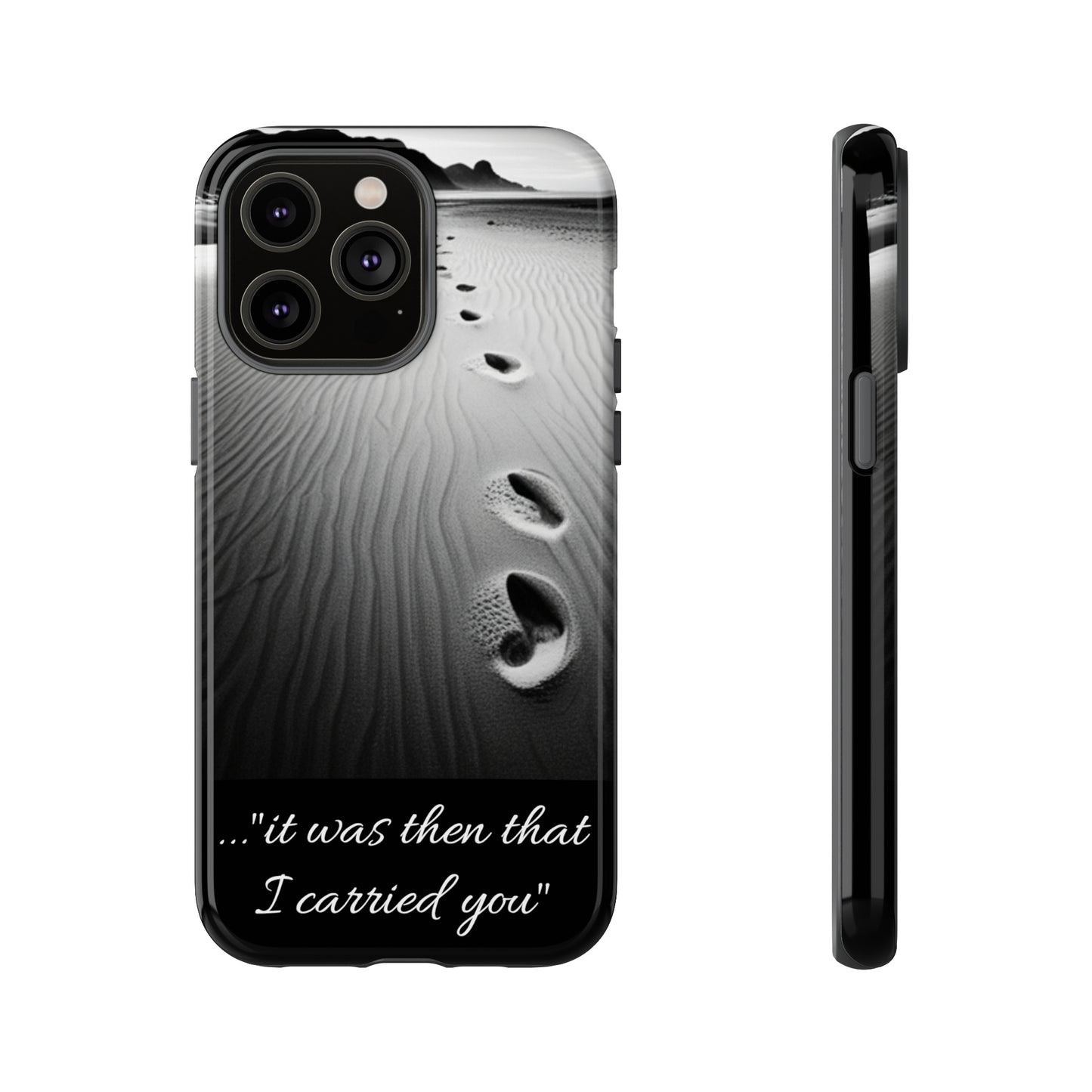 Beach Footprints in the Sand Inspirational Phone Case