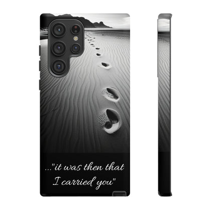 Beach Footprints in the Sand Inspirational Phone Case