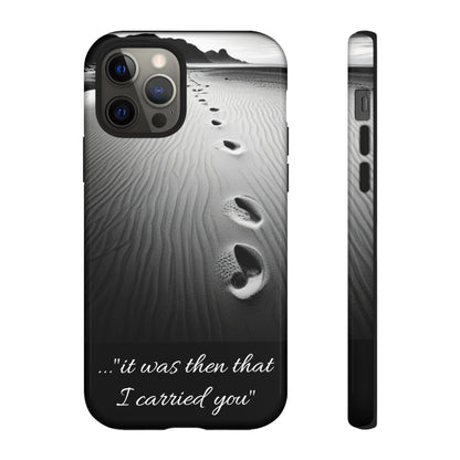 Beach Footprints in the Sand Inspirational Phone Case