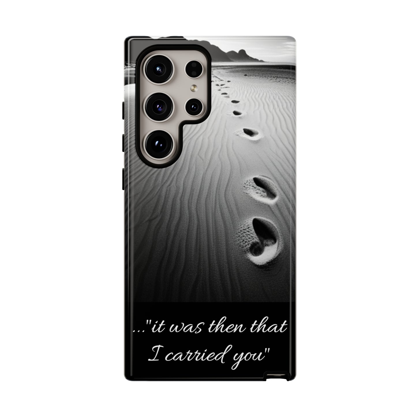 Beach Footprints in the Sand Inspirational Phone Case