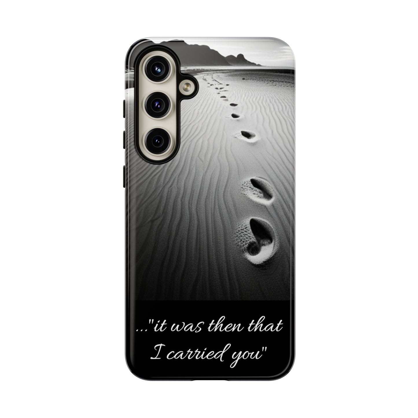 Beach Footprints in the Sand Inspirational Phone Case