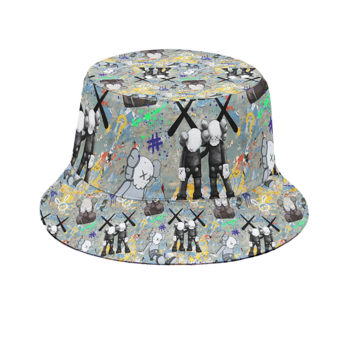 Kaws Graffiti Grunge Style Unisex Bucket Hat