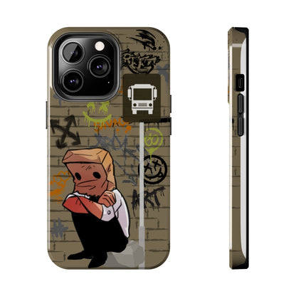 Paper Bag Man Graffiti Punk Aesthetic Retro Style iPhone Case