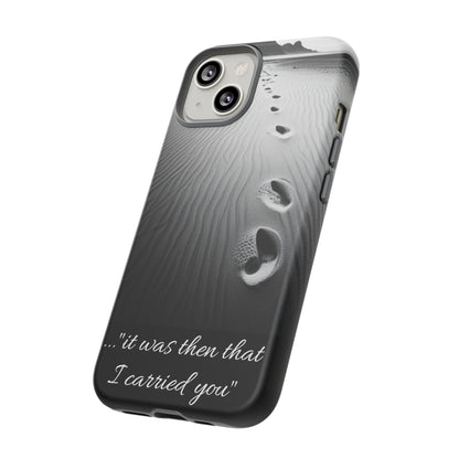 Beach Footprints in the Sand Inspirational Phone Case