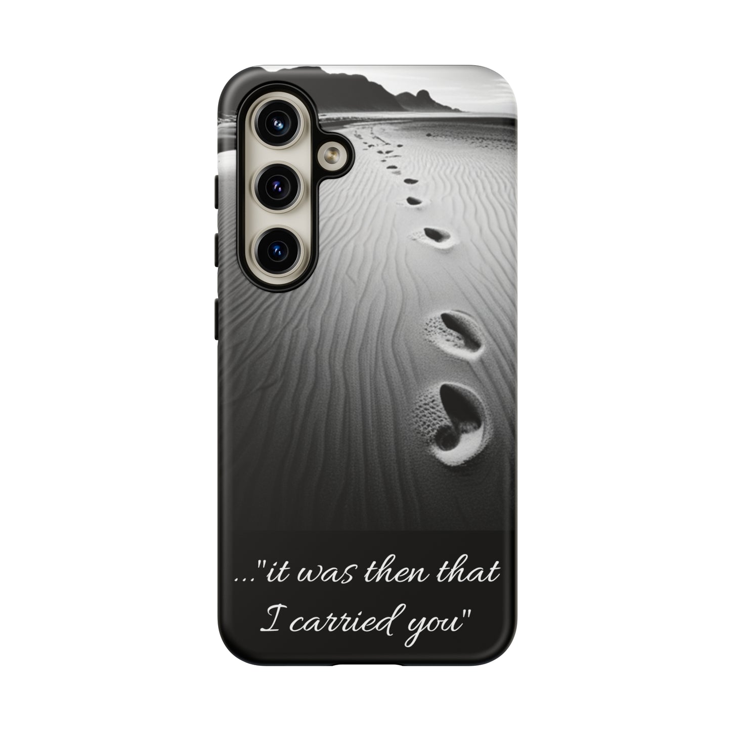 Beach Footprints in the Sand Inspirational Phone Case