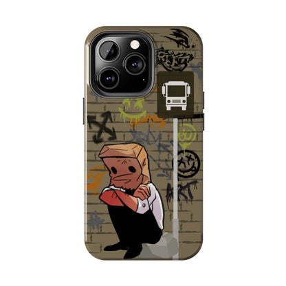 Paper Bag Man Graffiti Punk Aesthetic Retro Style iPhone Case