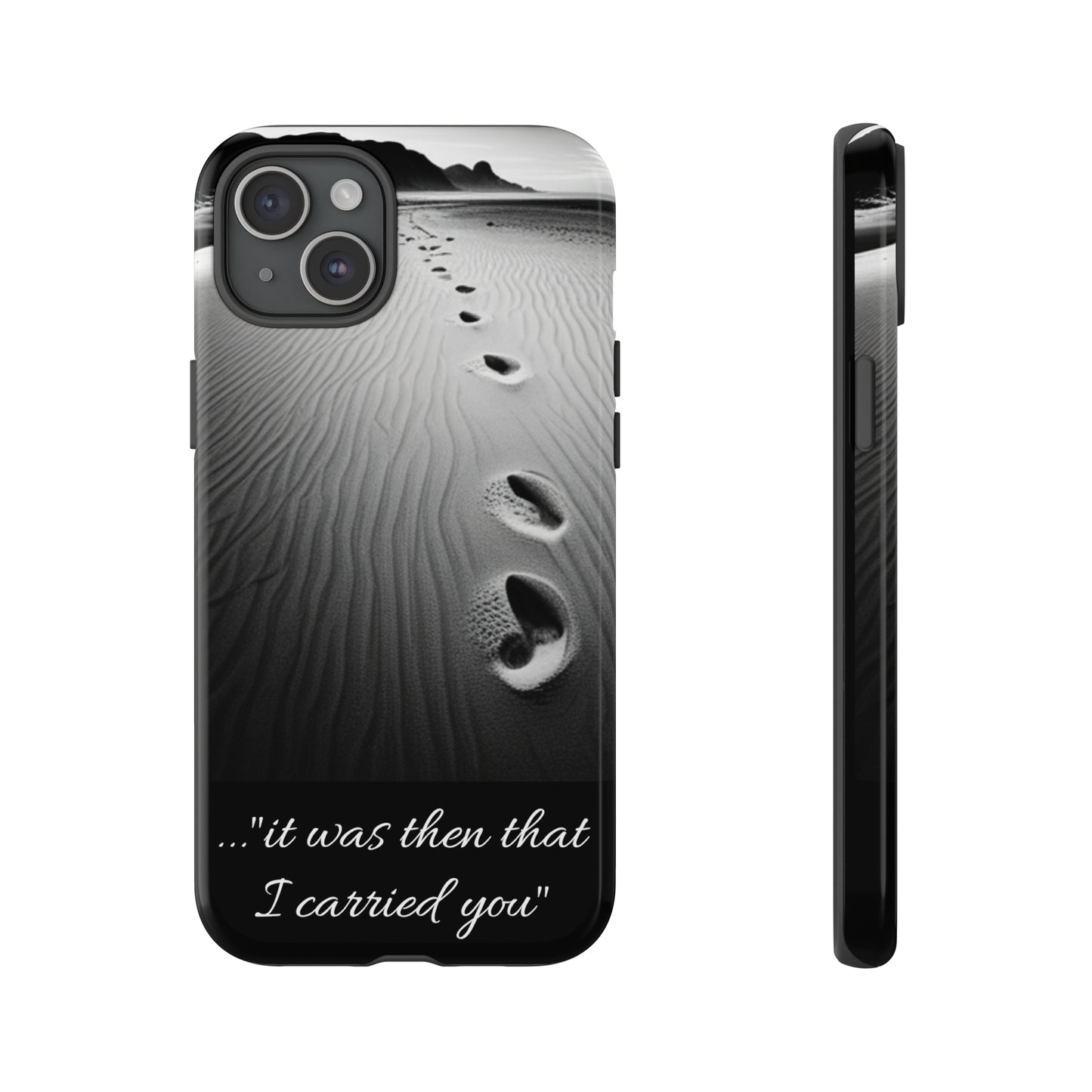 Beach Footprints in the Sand Inspirational Phone Case