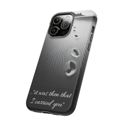 Beach Footprints in the Sand Inspirational Phone Case