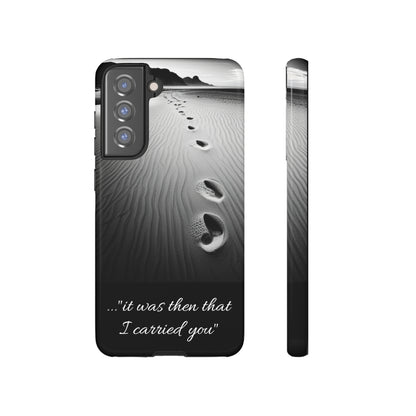 Beach Footprints in the Sand Inspirational Phone Case