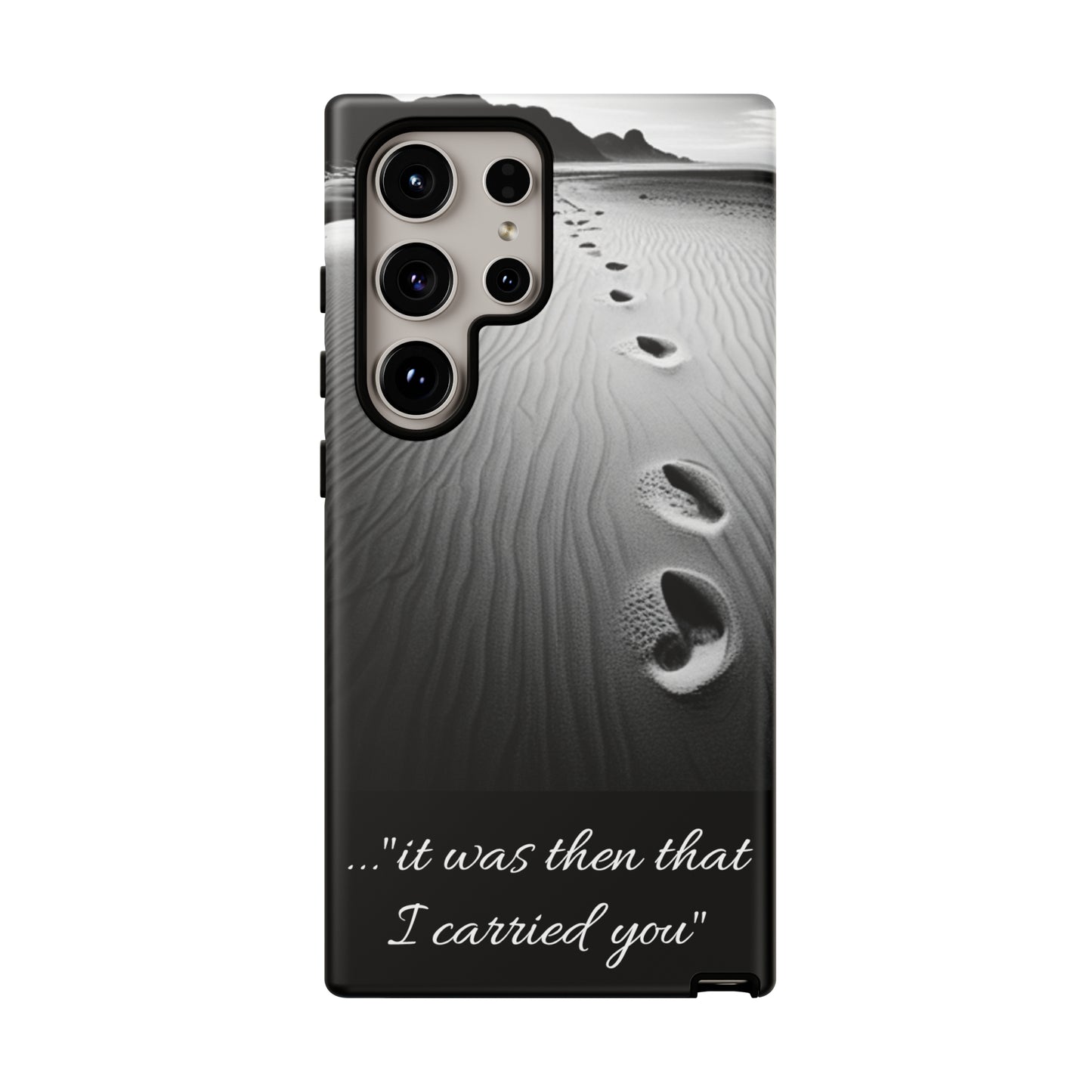 Beach Footprints in the Sand Inspirational Phone Case