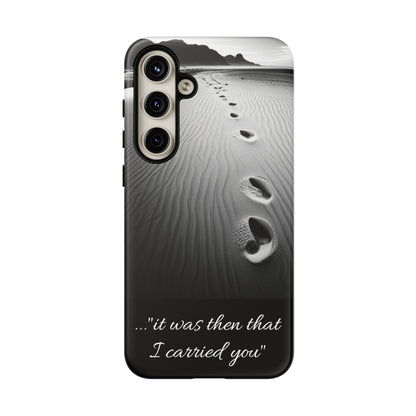 Beach Footprints in the Sand Inspirational Phone Case