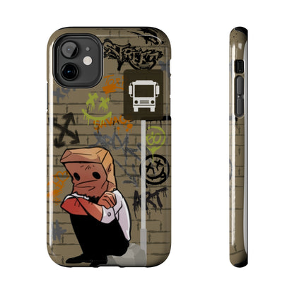 Paper Bag Man Graffiti Punk Aesthetic Retro Style iPhone Case