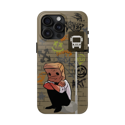 Paper Bag Man Graffiti Punk Aesthetic Retro Style iPhone Case