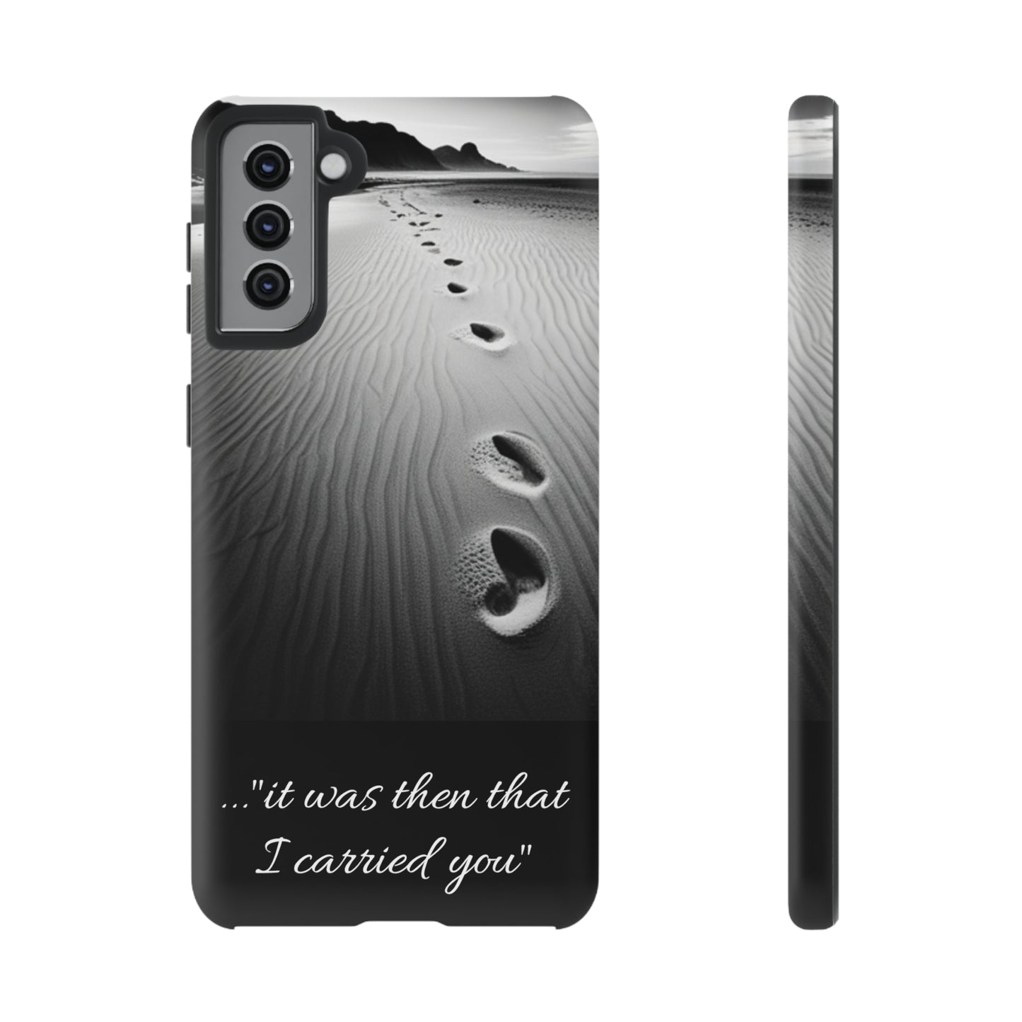 Beach Footprints in the Sand Inspirational Phone Case