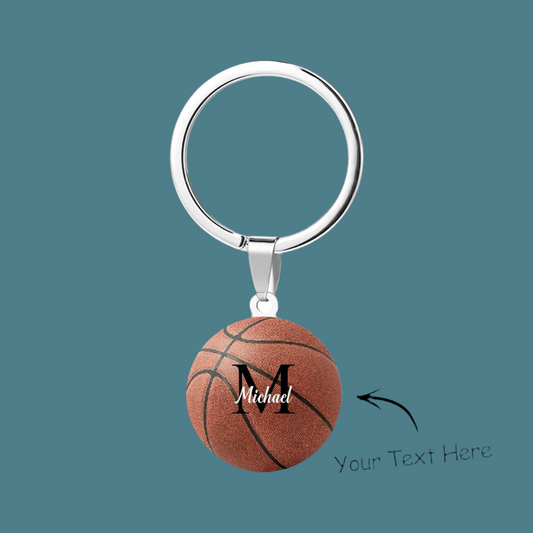 Personalized Basketball Keychain Custom Text Key Chains