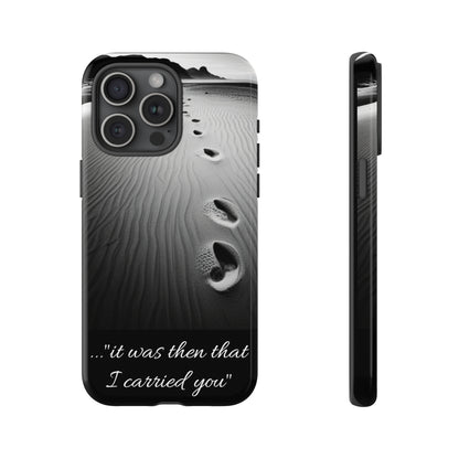 Beach Footprints in the Sand Inspirational Phone Case