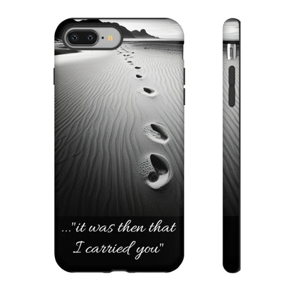 Beach Footprints in the Sand Inspirational Phone Case