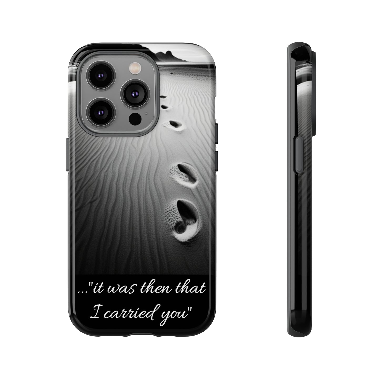 Beach Footprints in the Sand Inspirational Phone Case