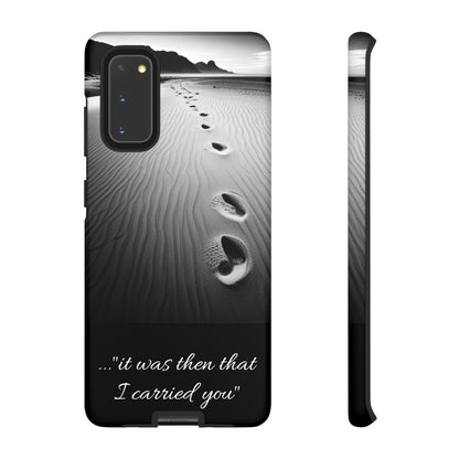 Beach Footprints in the Sand Inspirational Phone Case